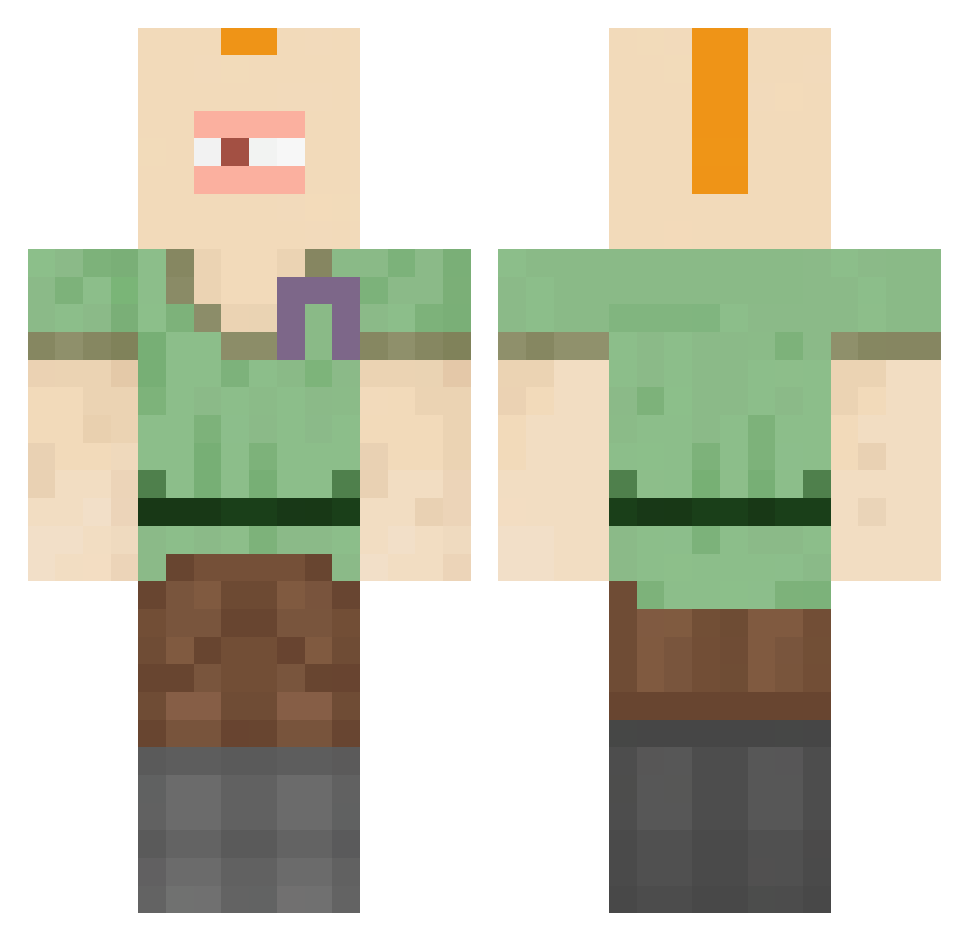 fovghosdd Minecraft skin, front and back view