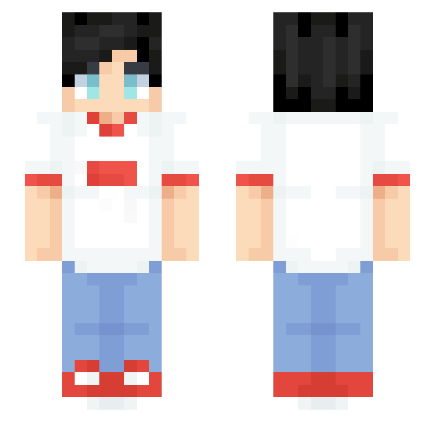 DannyInTheSky Minecraft skin, front and back view