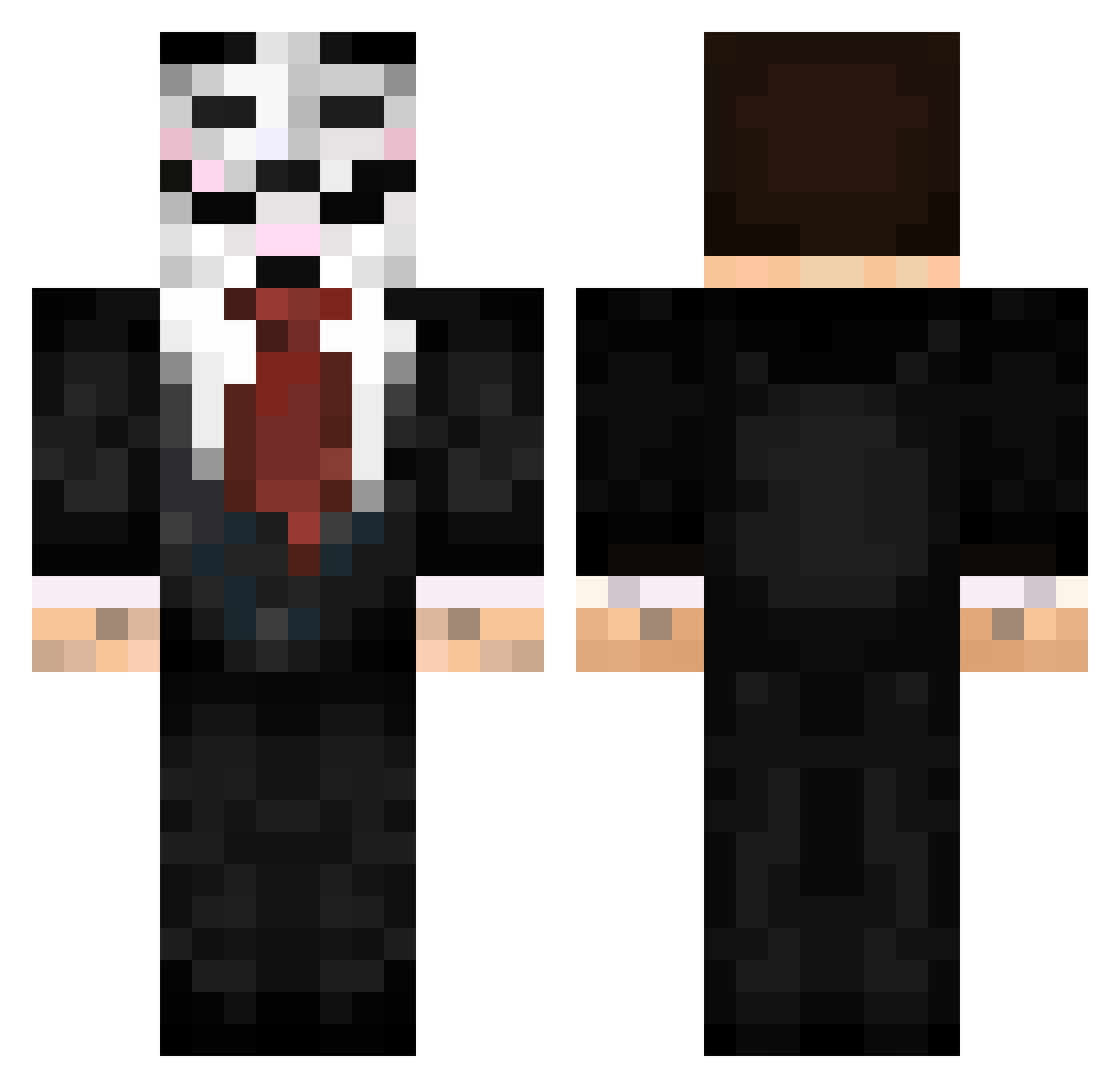 Nacho Minecraft skin, front and back view