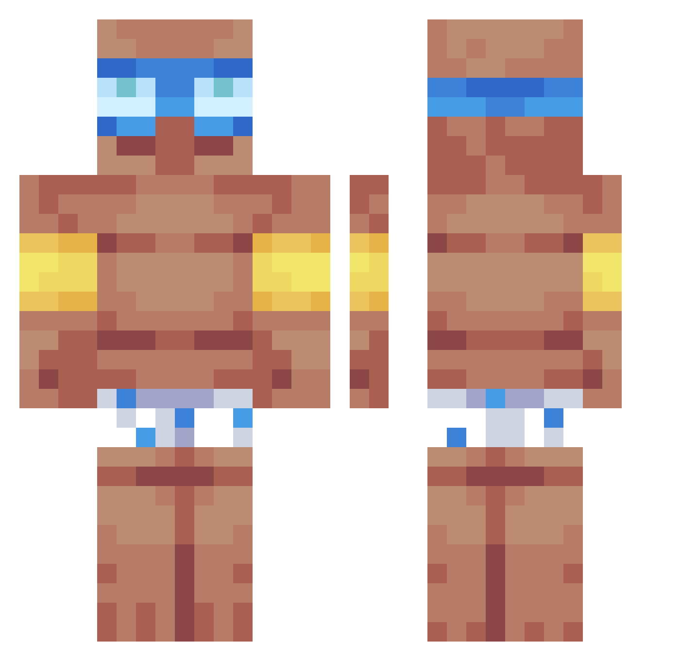 simzonghon Minecraft skin, front and back view