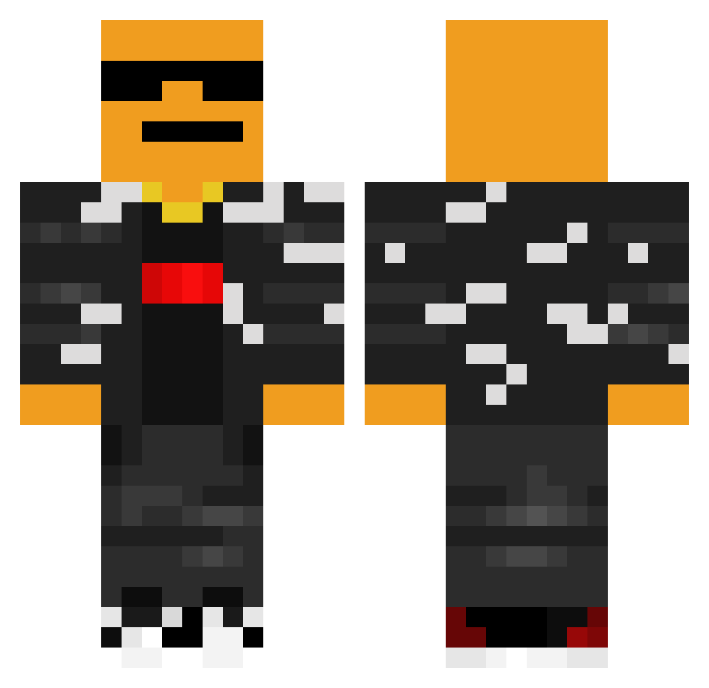0_0_0_0_ Minecraft skin, front and back view