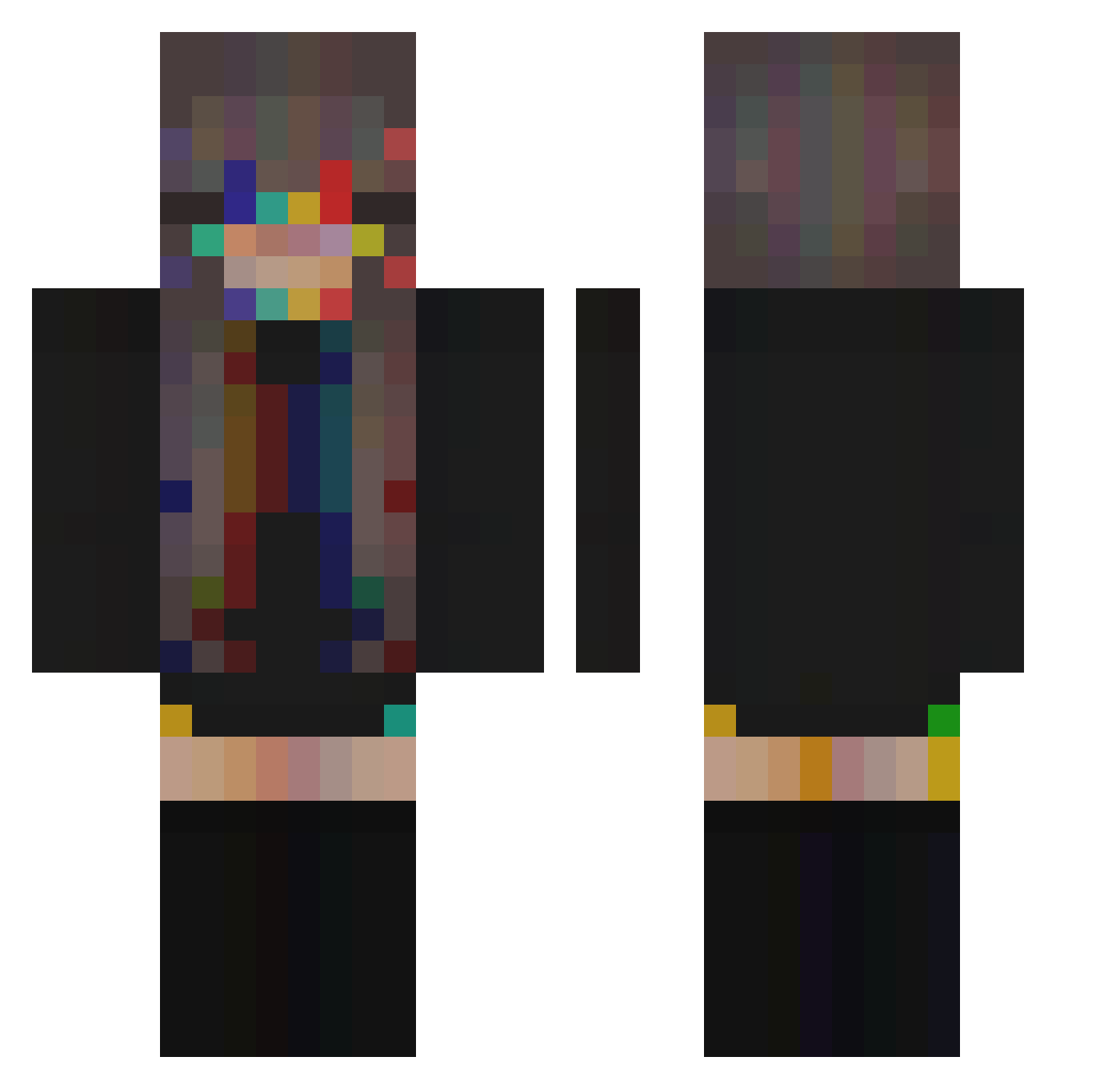 The1nnocentOne Minecraft skin, front and back view