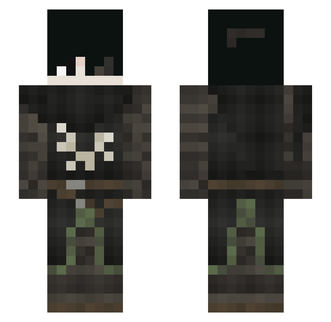 Rorosama Minecraft skin, front and back view