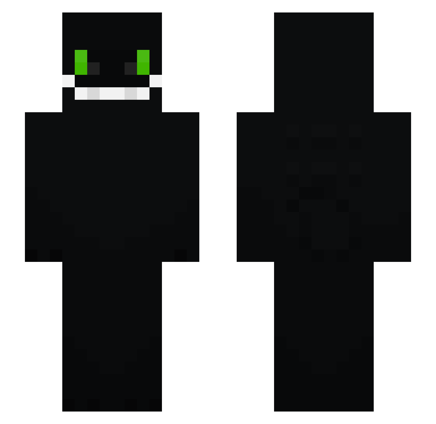 PPxpsii Minecraft skin, front and back view