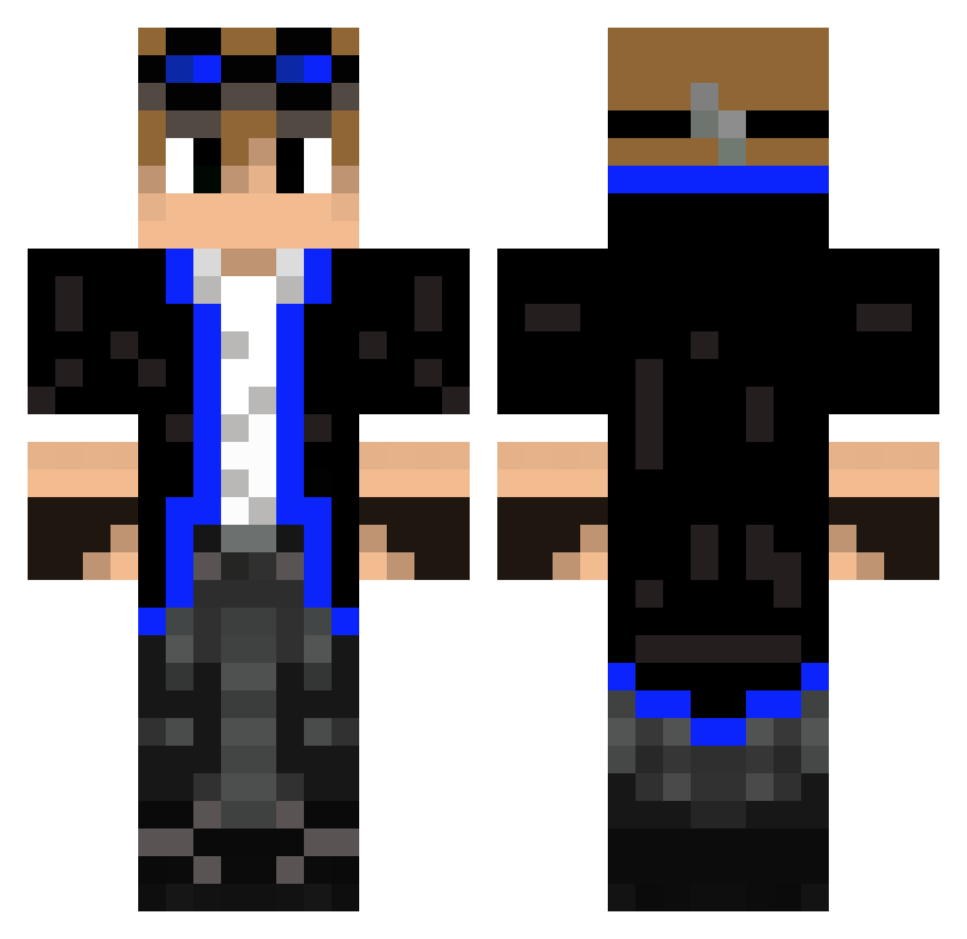 Snugly Minecraft skin, front and back view