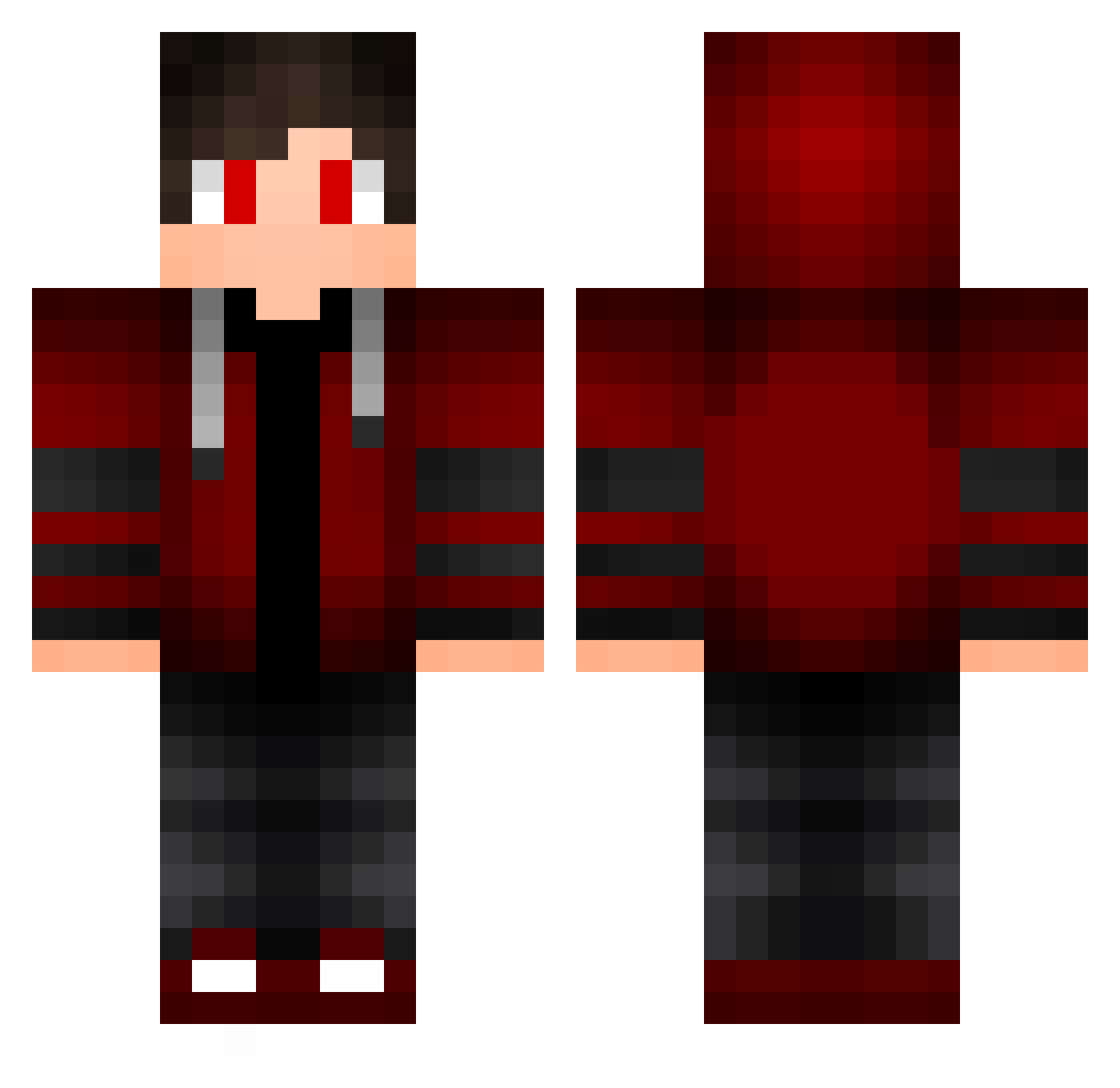 ThiiagoZk Minecraft skin, front and back view