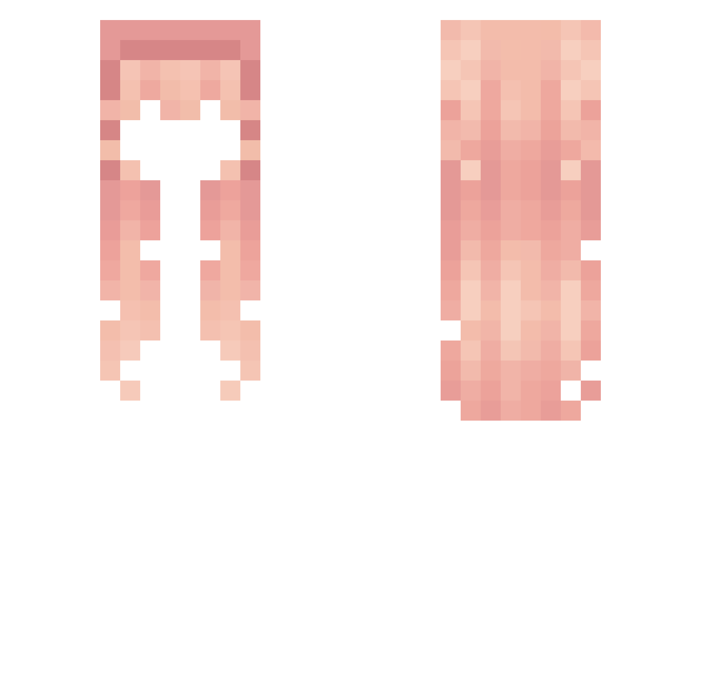 RISKNOSE Minecraft skin, front and back view