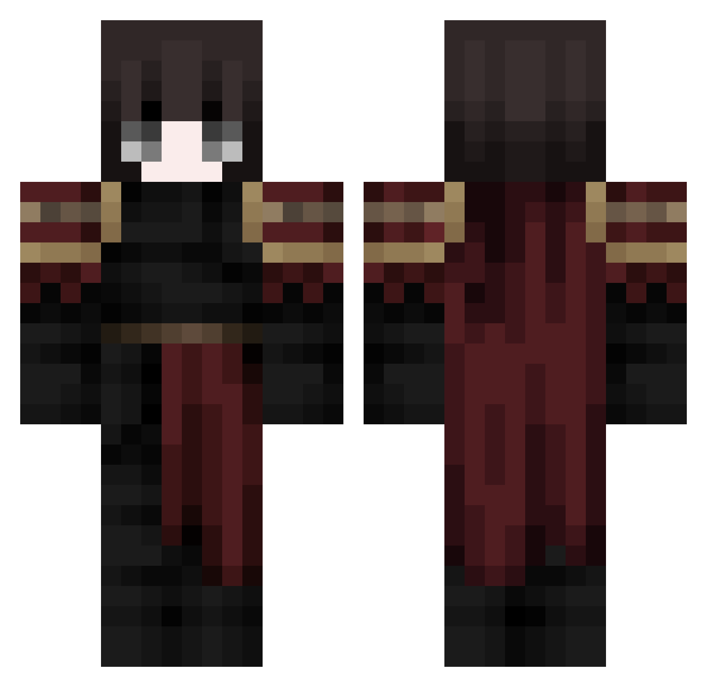xDonovanXx Minecraft skin, front and back view