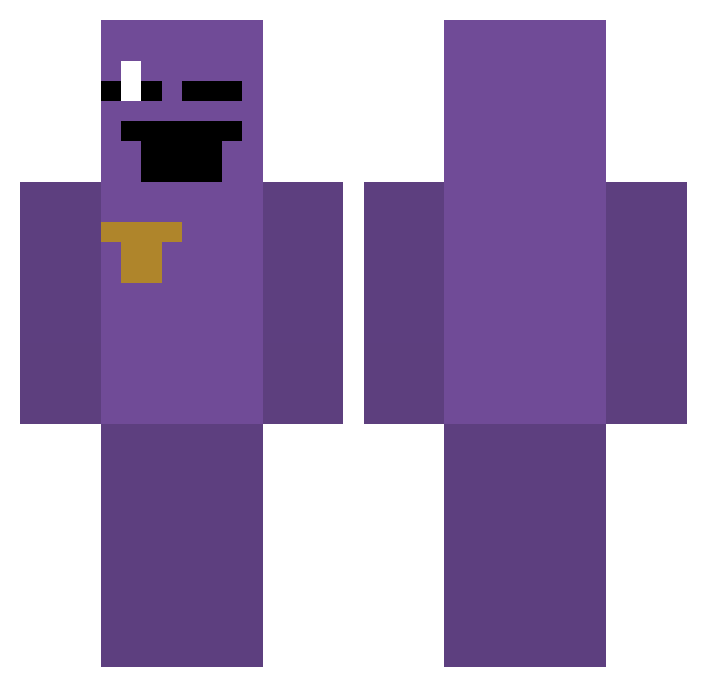 MisstressHappy Minecraft skin, front and back view
