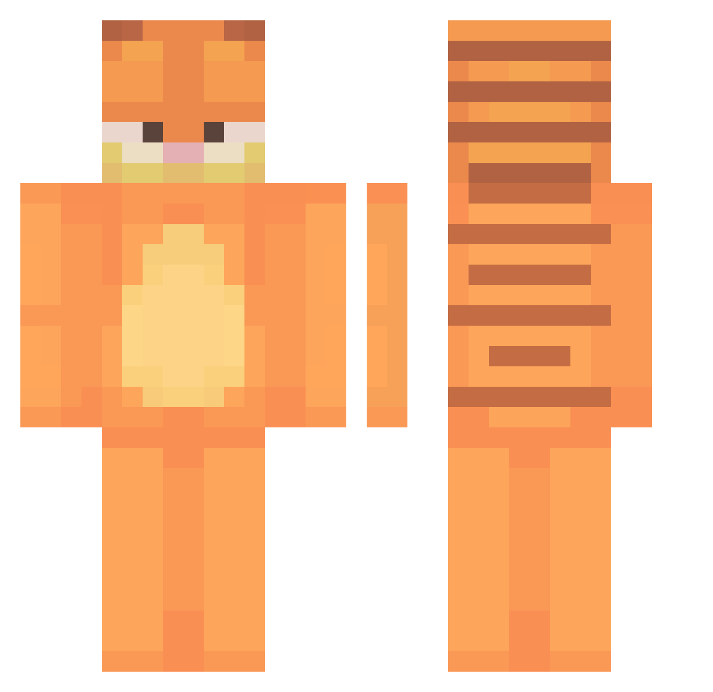 fantomasz Minecraft skin, front and back view