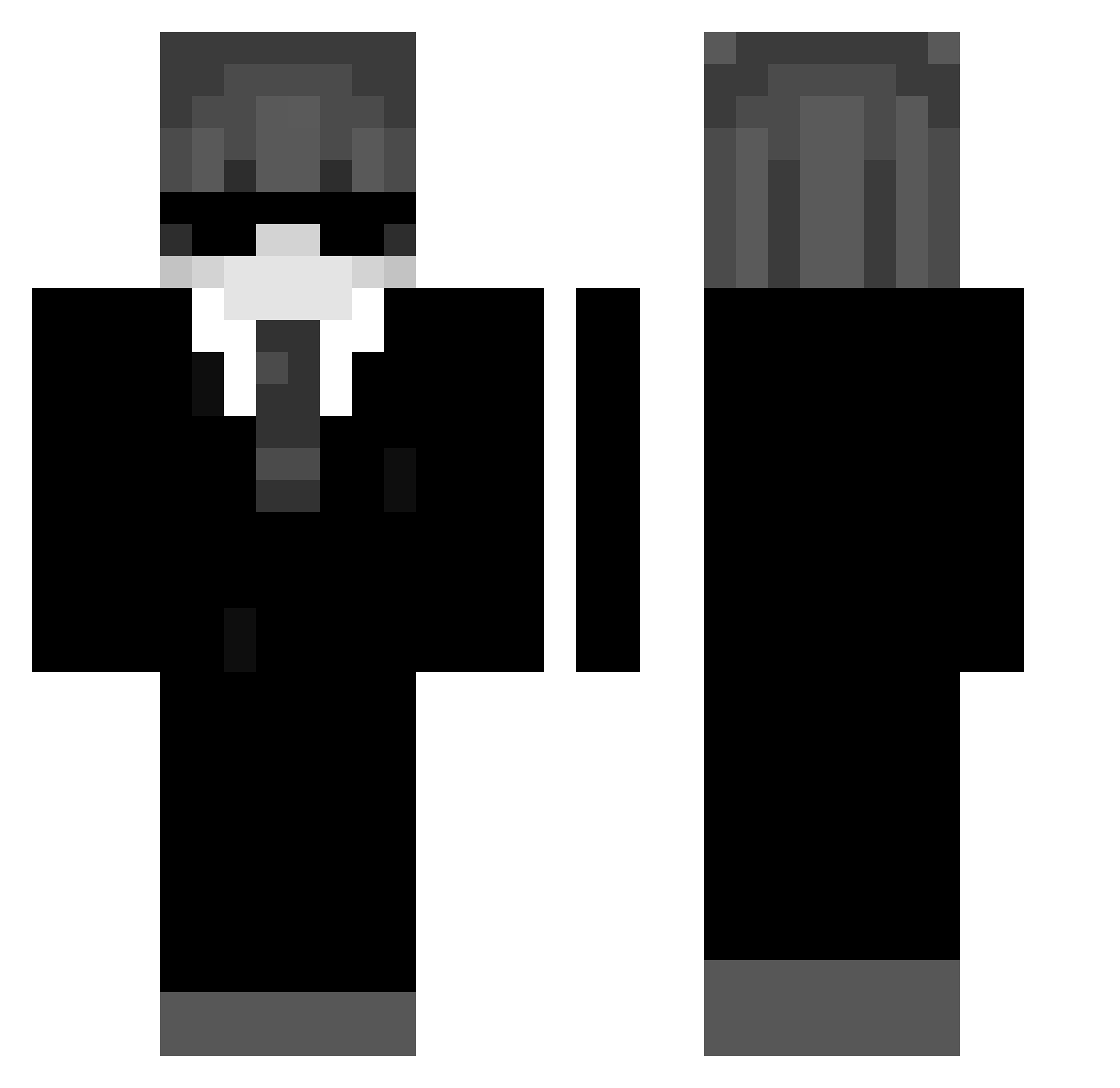 MoonTrixx Minecraft skin, front and back view