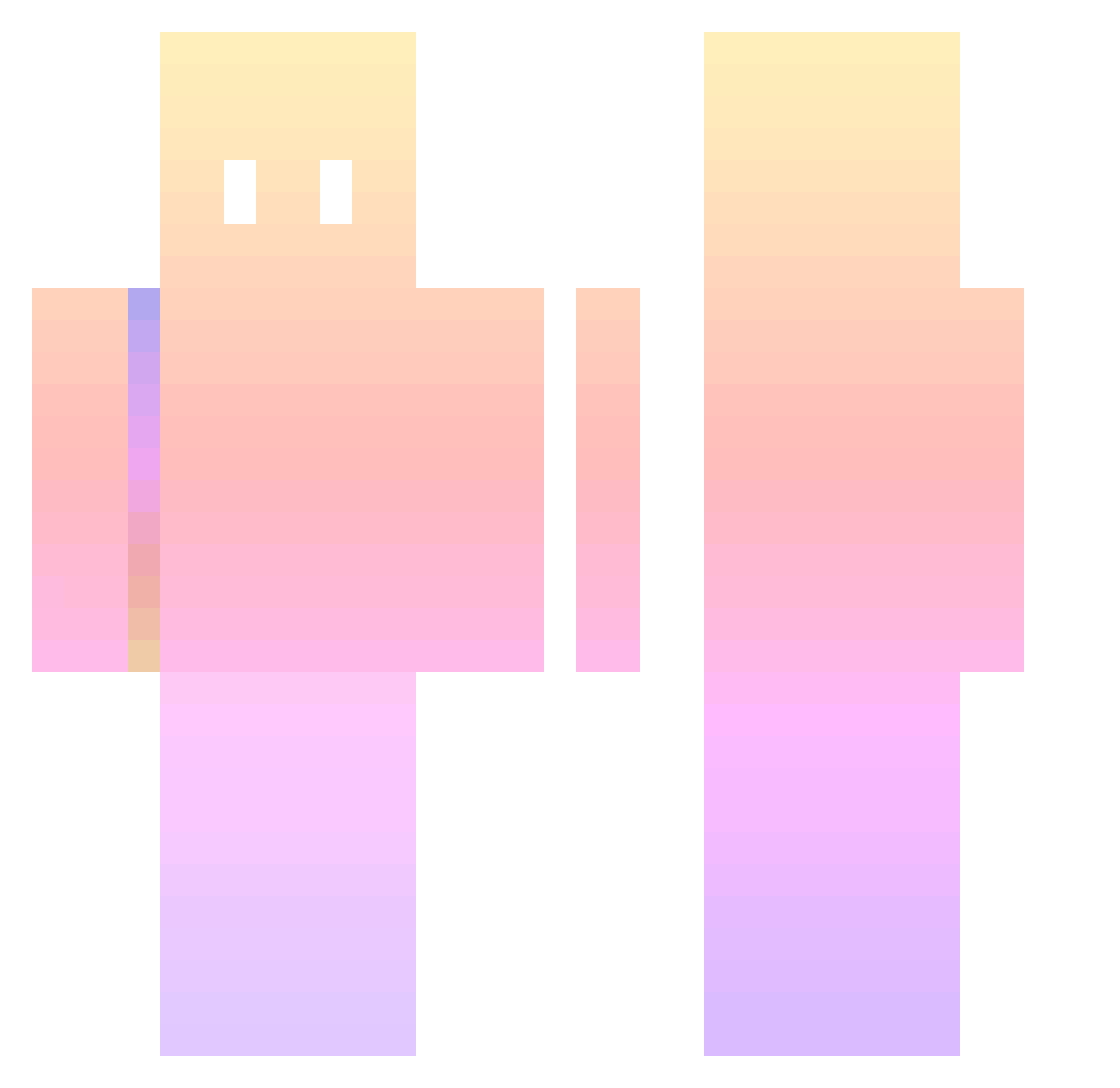 Whispers Minecraft skin, front and back view