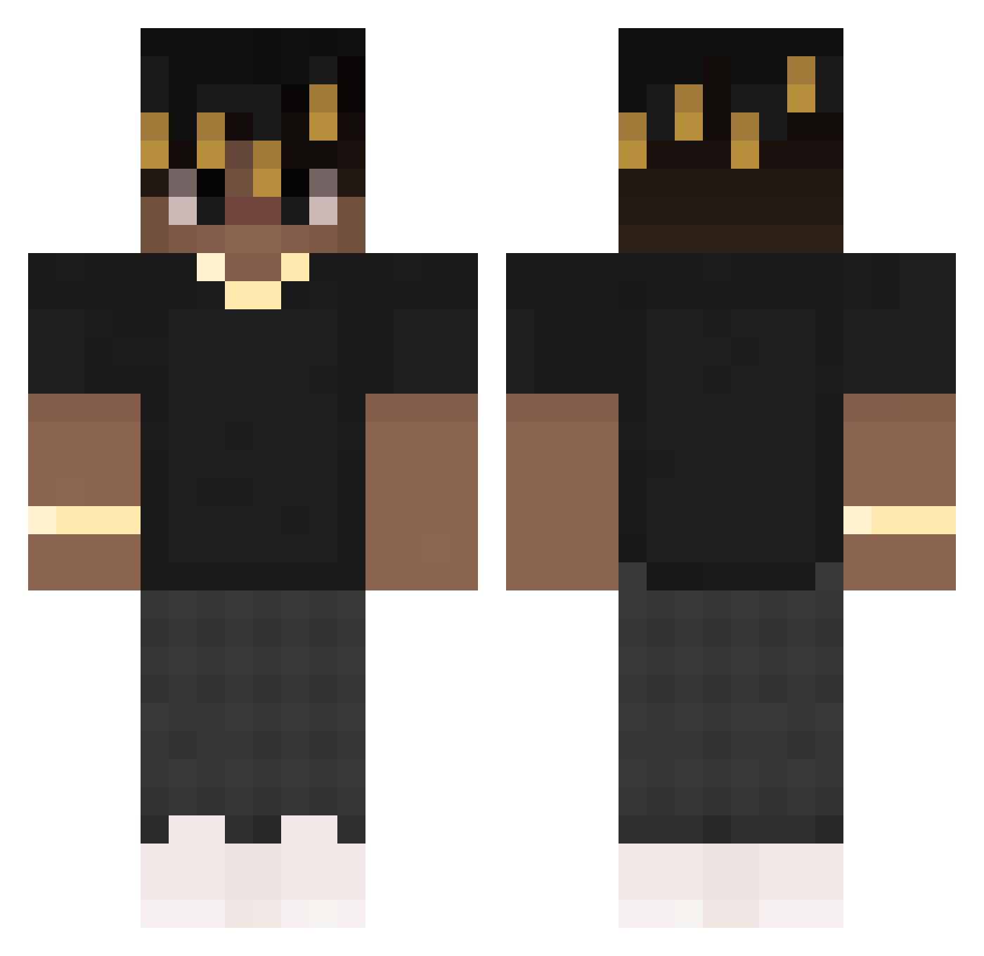 helloboby Minecraft skin, front and back view