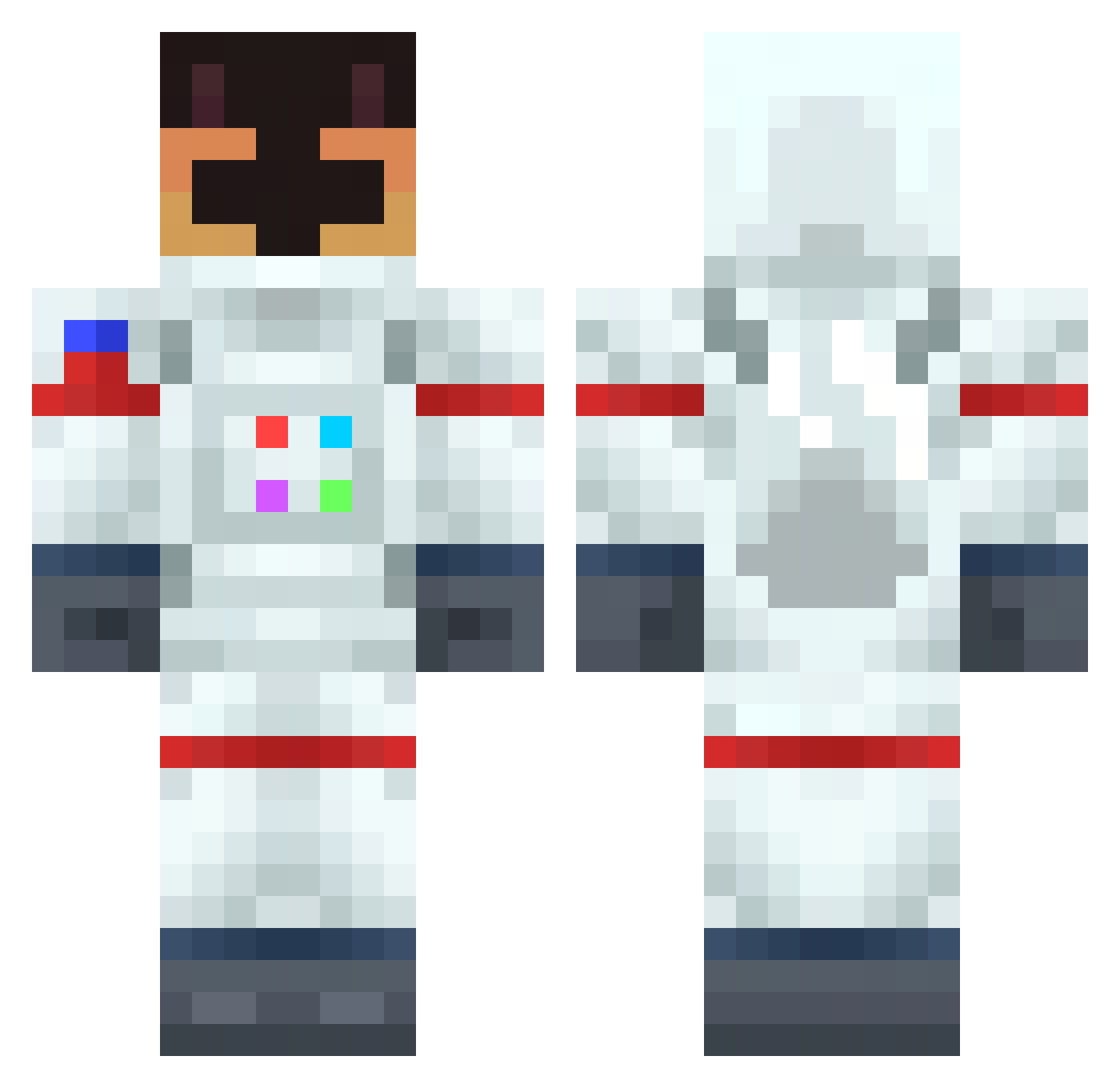 Sinbrento Minecraft skin, front and back view