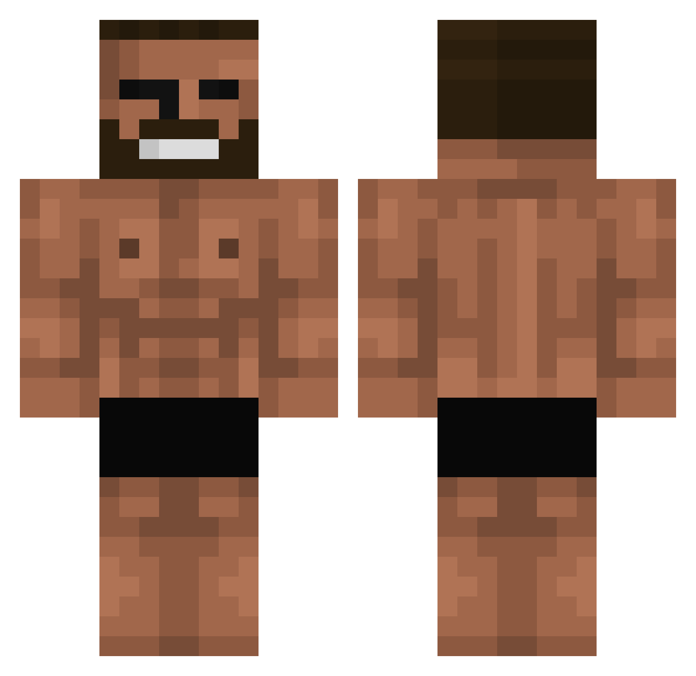 BMDB_BR Minecraft skin, front and back view