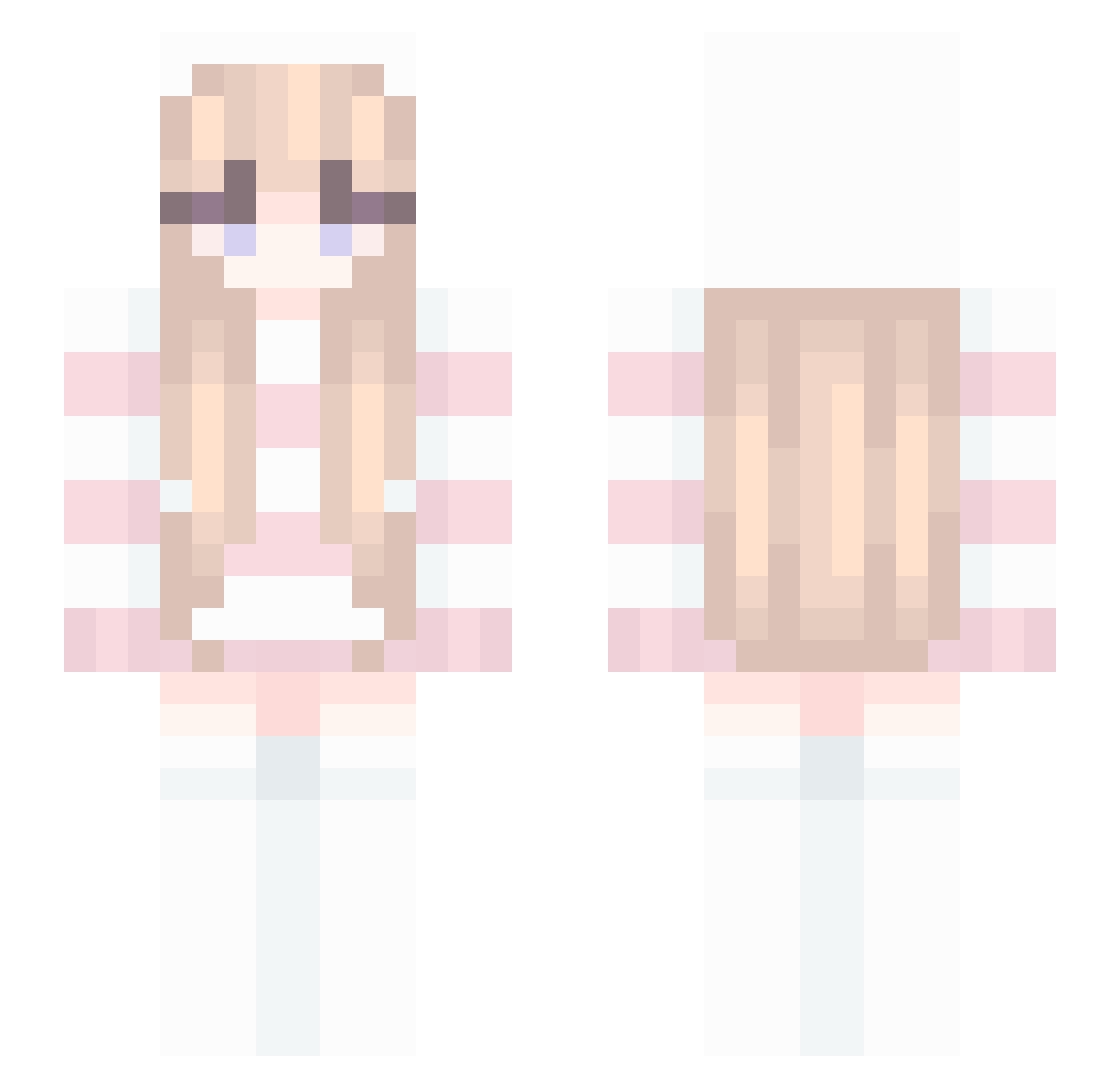 starbeem Minecraft skin, front and back view