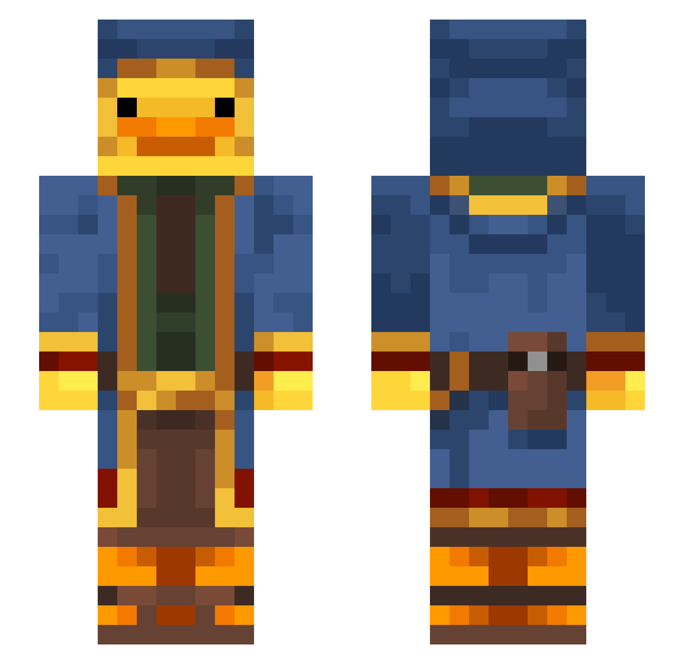 cakeboi69 Minecraft skin, front and back view