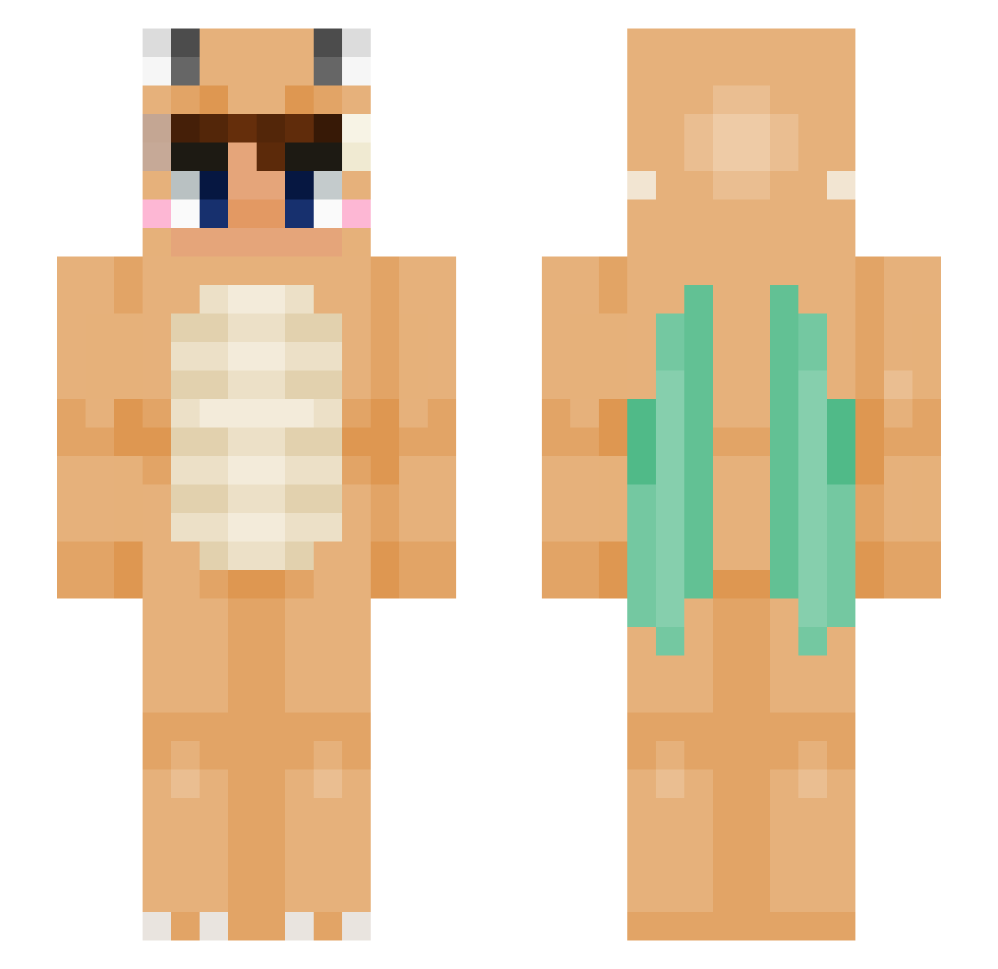 Rawson125 Minecraft skin, front and back view
