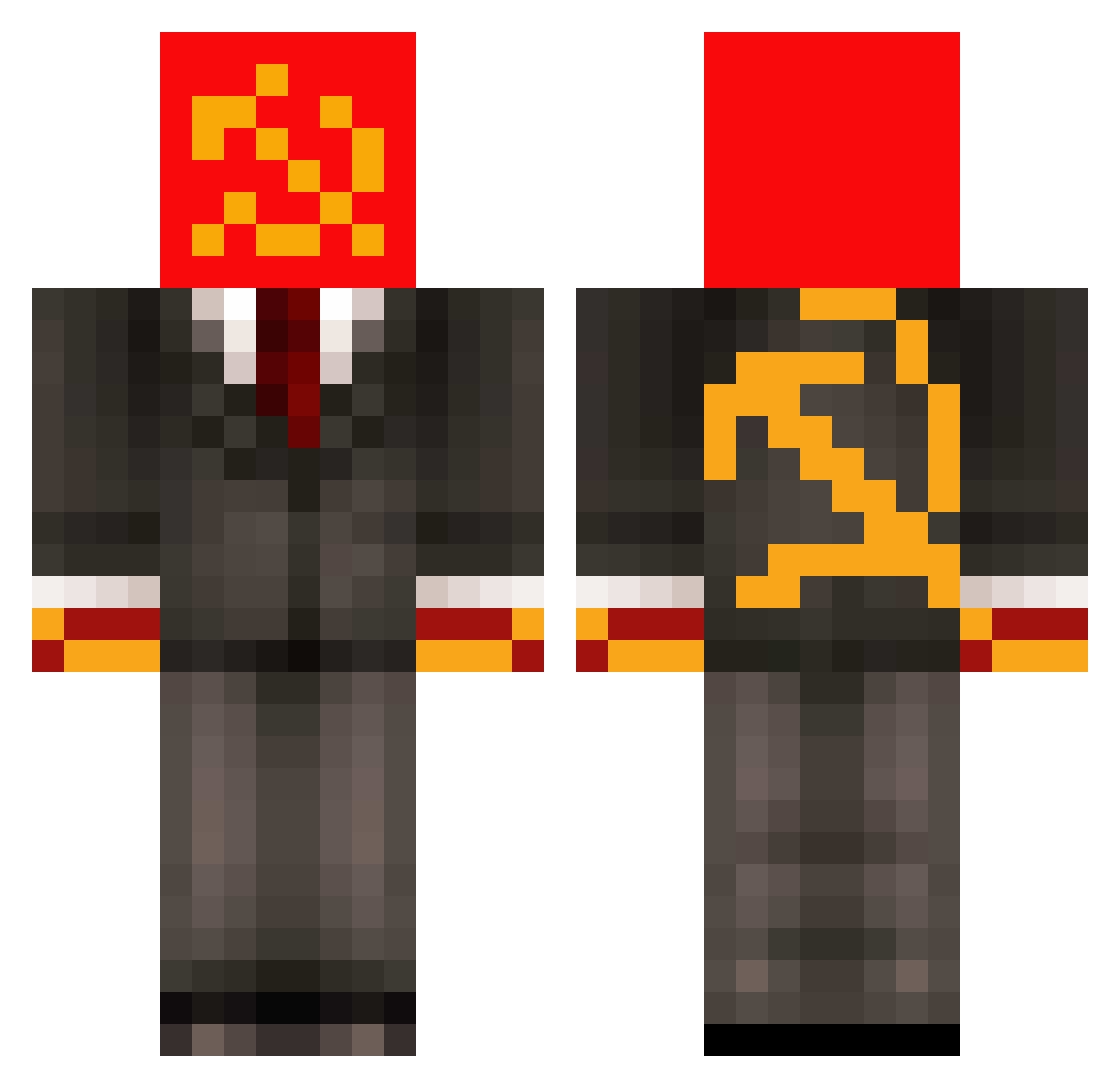 MexicanMarlin Minecraft skin, front and back view