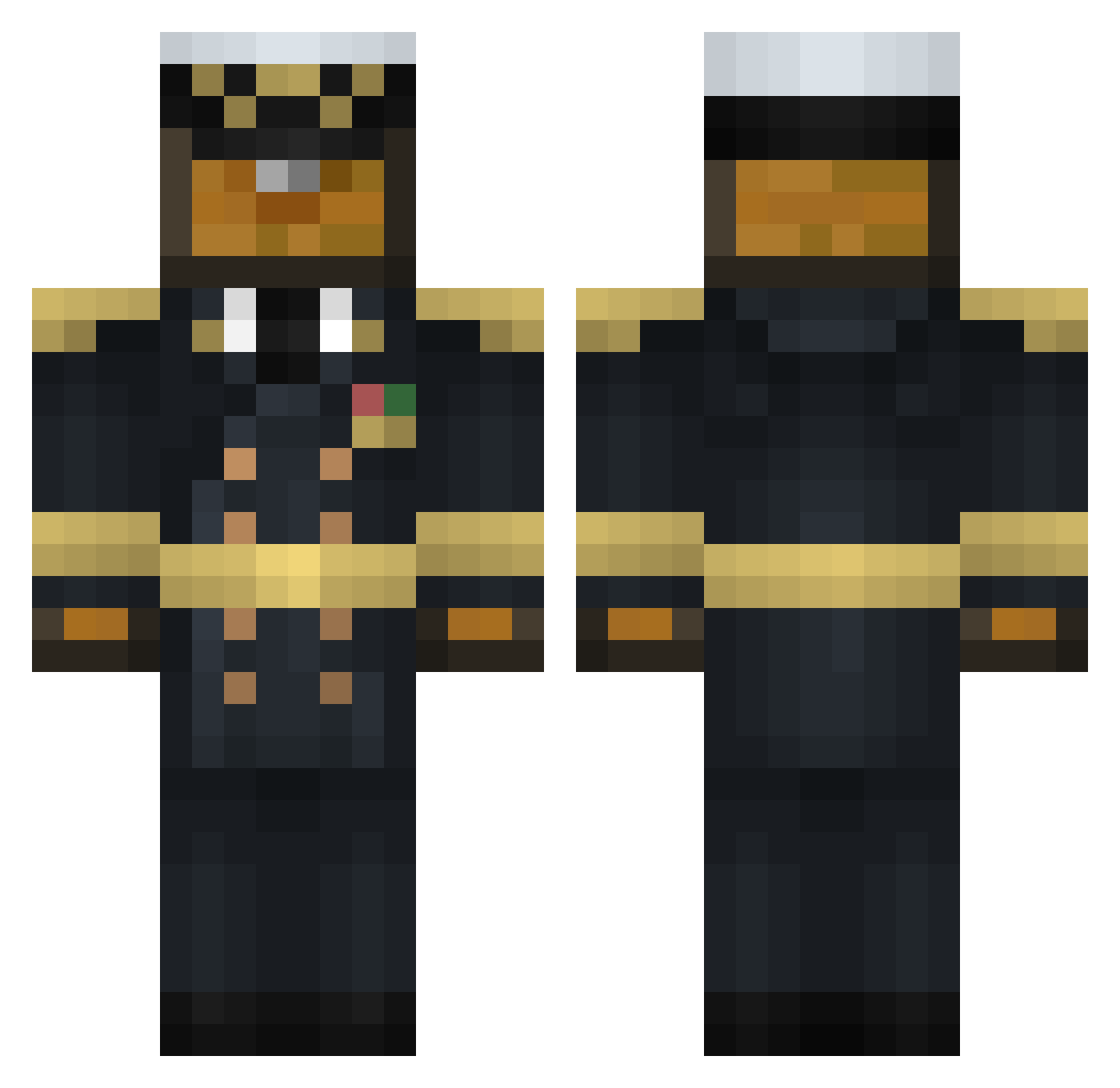 chest3DBALLS Minecraft skin, front and back view
