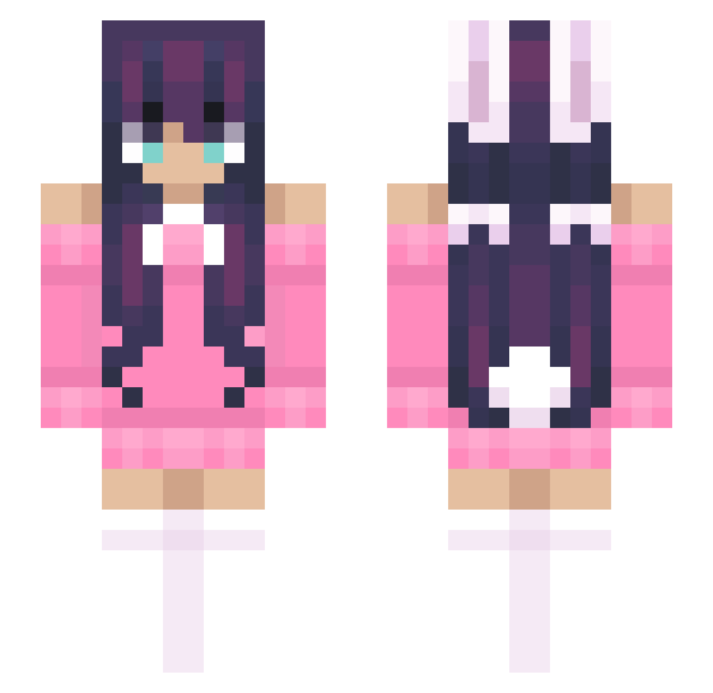 iTMG Minecraft skin, front and back view