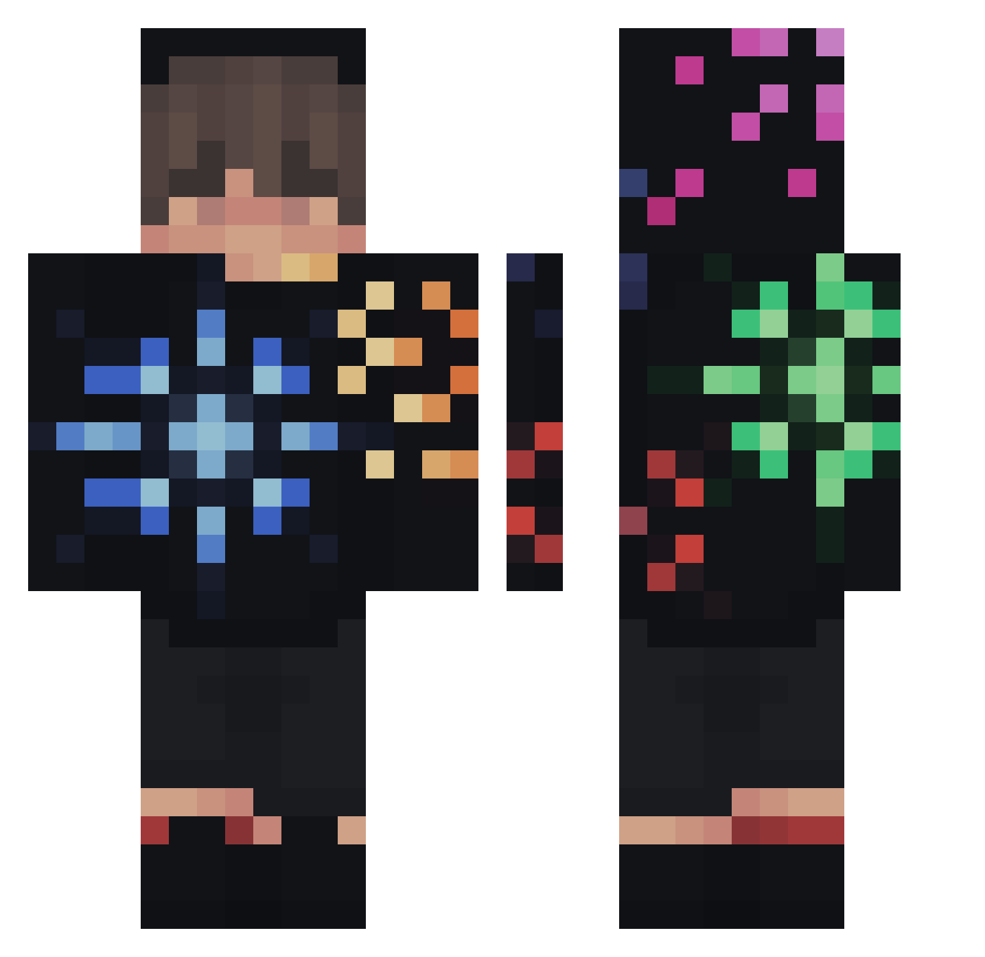 SerginhoG Minecraft skin, front and back view