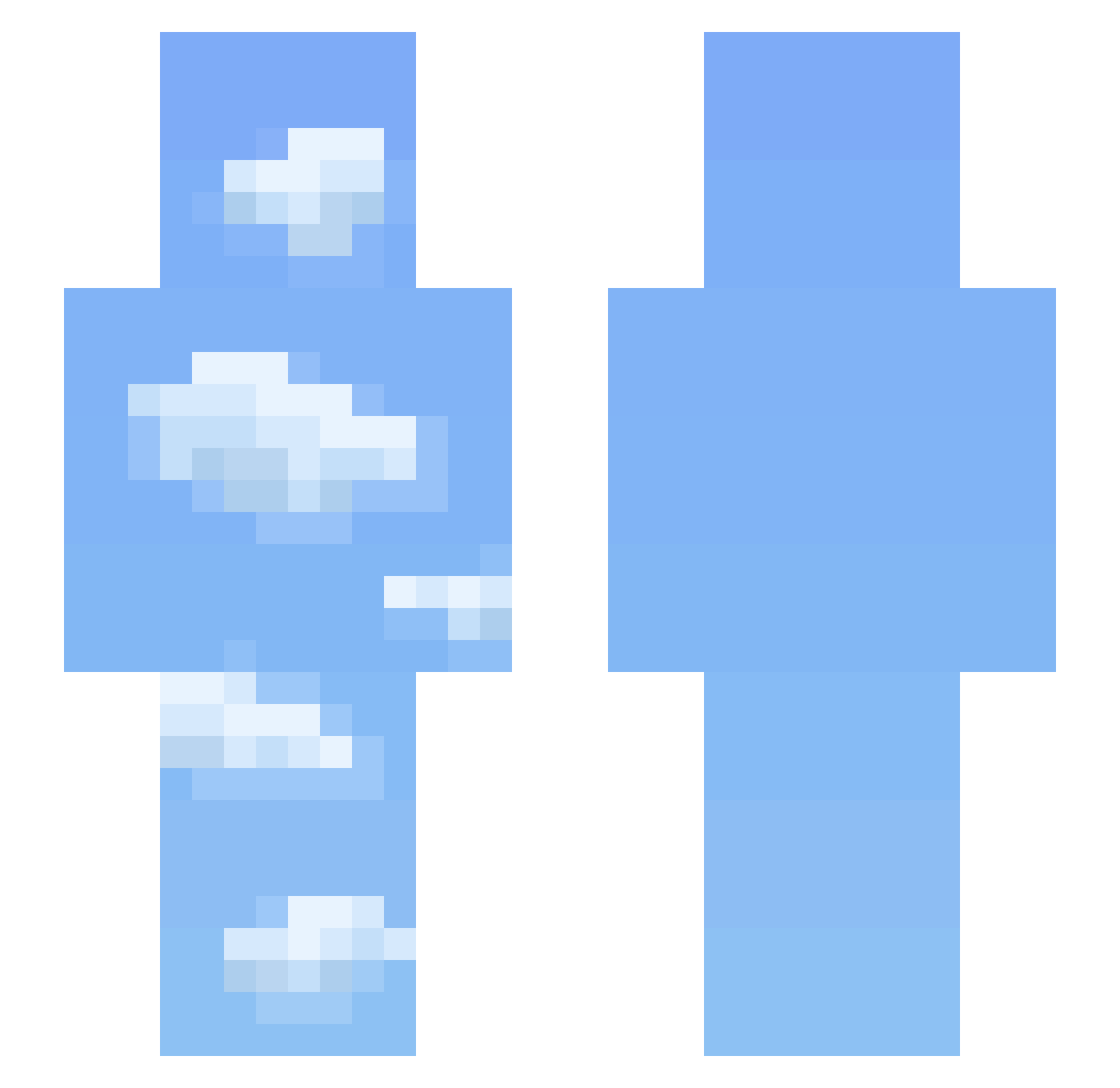 ypah Minecraft skin, front and back view