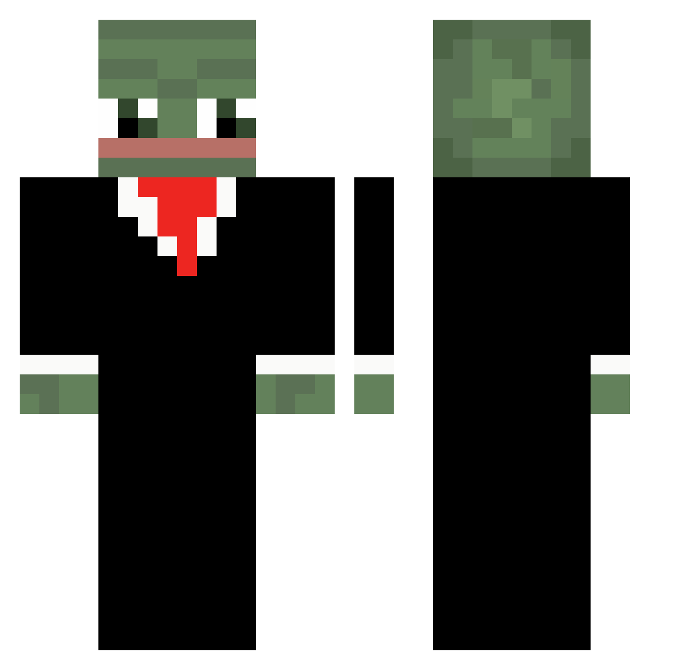 ynsbtn15 Minecraft skin, front and back view