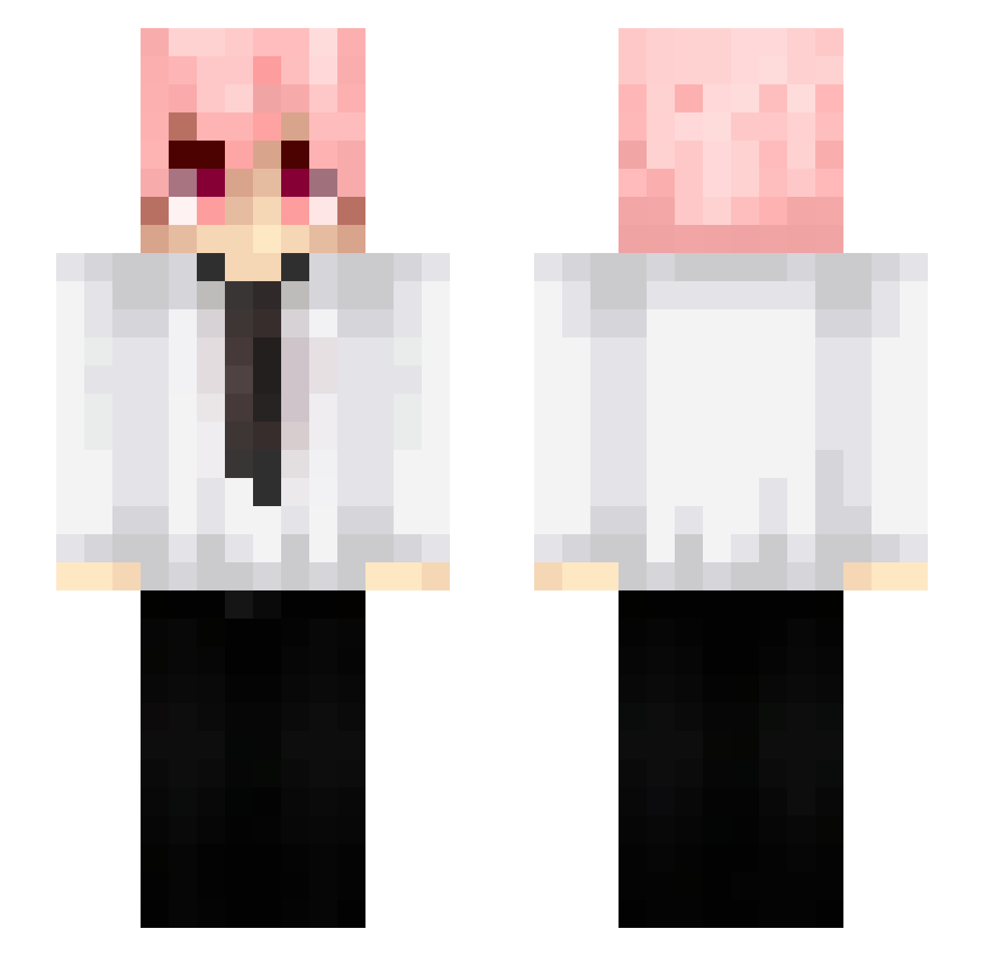 J_az Minecraft skin, front and back view