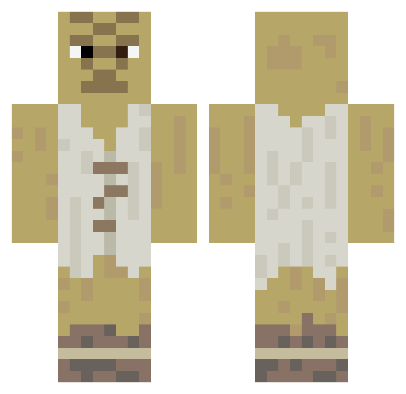 Ulicon Minecraft skin, front and back view