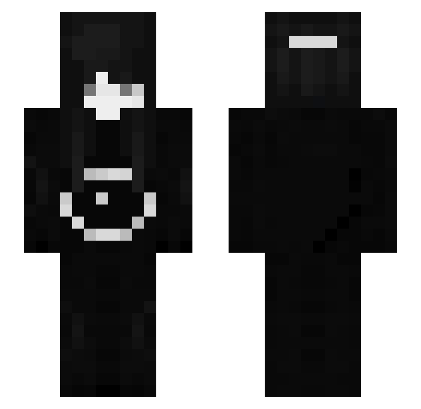 BWbesty Minecraft skin, front and back view