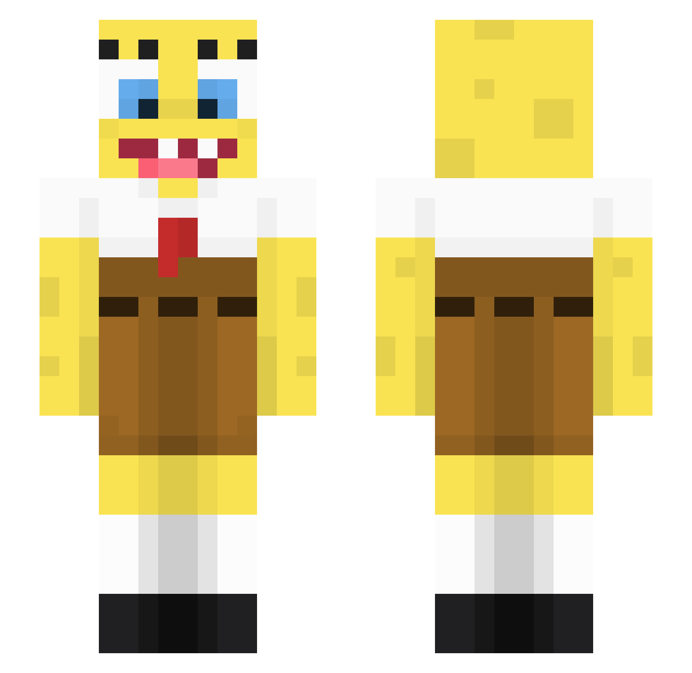 AJAK7 Minecraft skin, front and back view