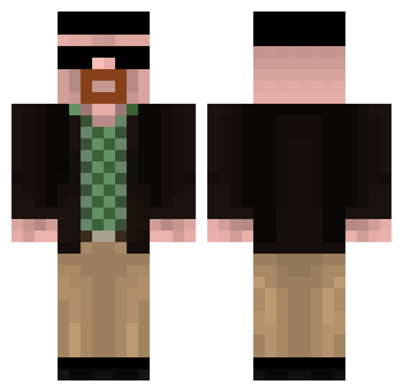 swimmingnick Minecraft skin, front and back view