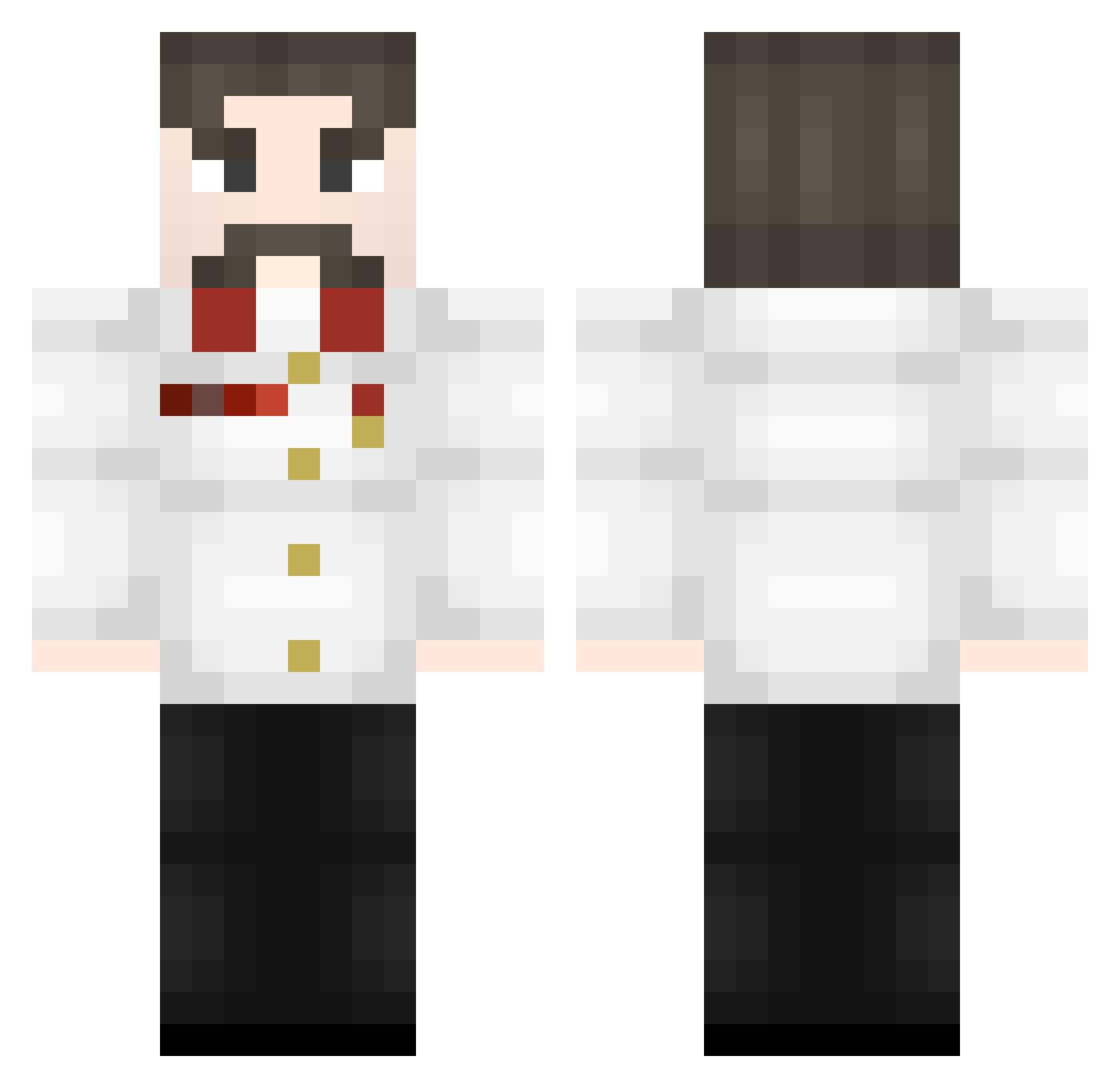 Mr_Businesss Minecraft skin, front and back view