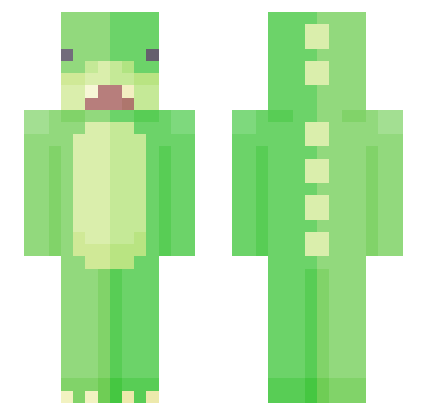 rainbowbuilder5 Minecraft skin, front and back view