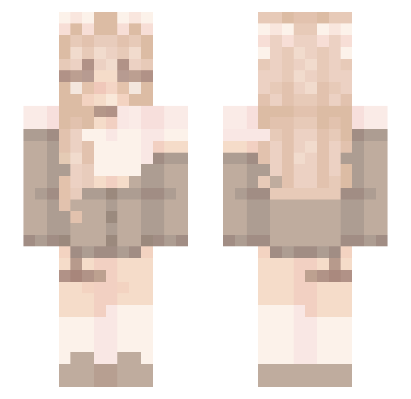 Iss_Jeans Minecraft skin, front and back view