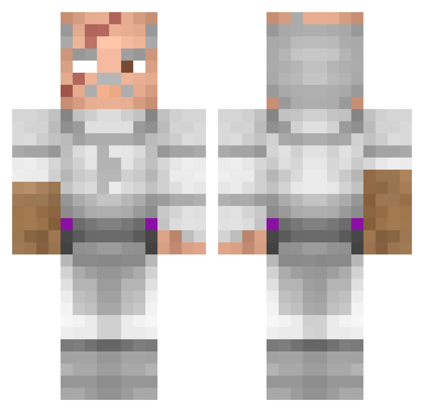 Matas73 Minecraft skin, front and back view