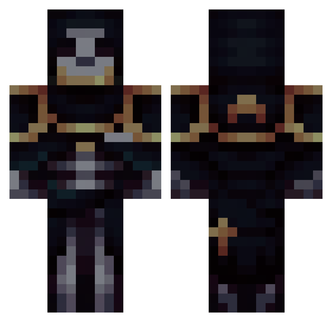ImMegalomaniac Minecraft skin, front and back view