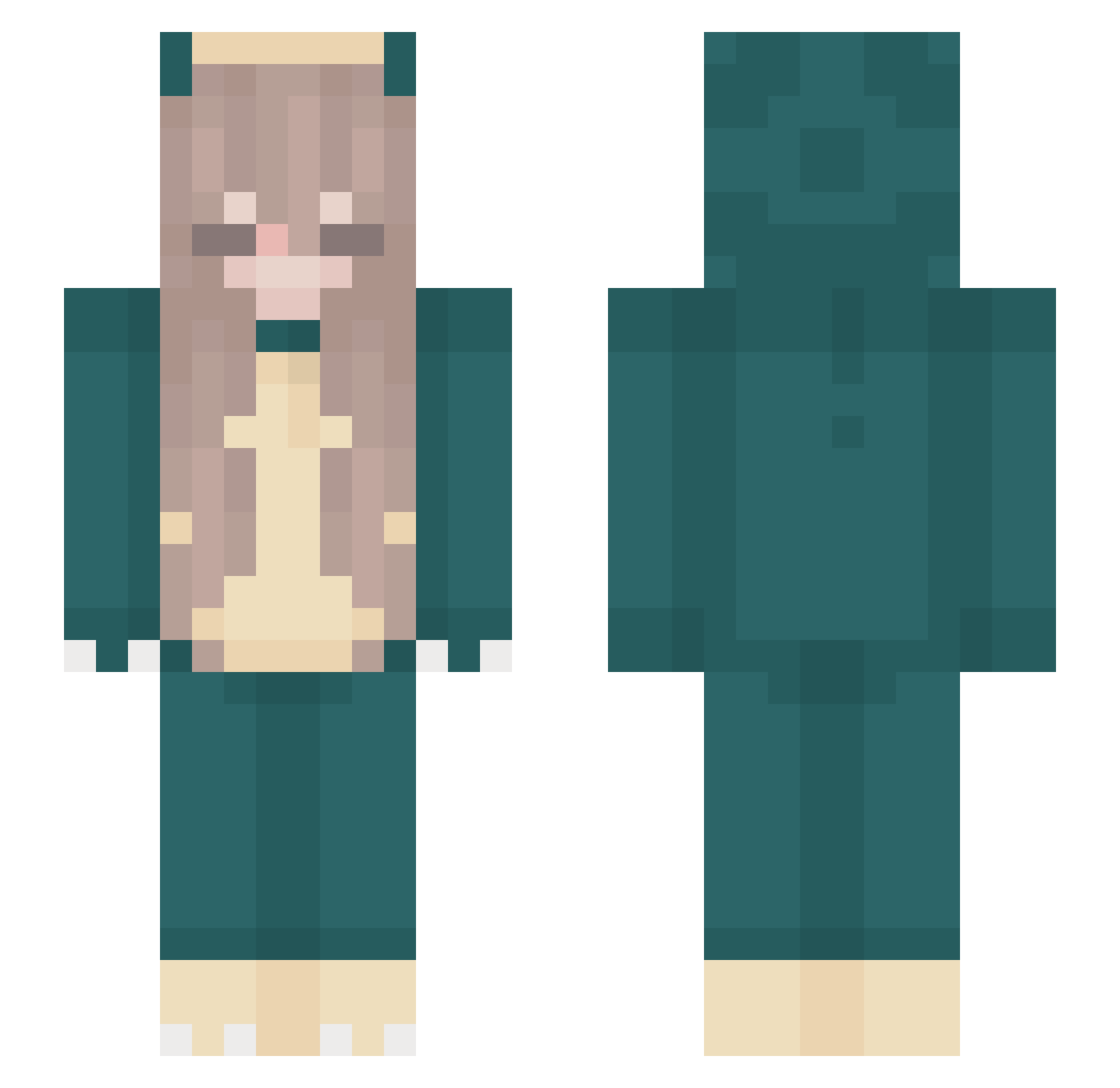 _hai Minecraft skin, front and back view