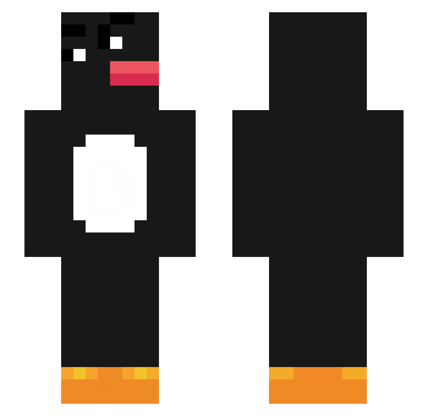yowavy Minecraft skin, front and back view