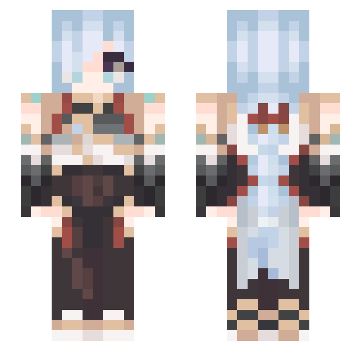 fjjzs Minecraft skin, front and back view