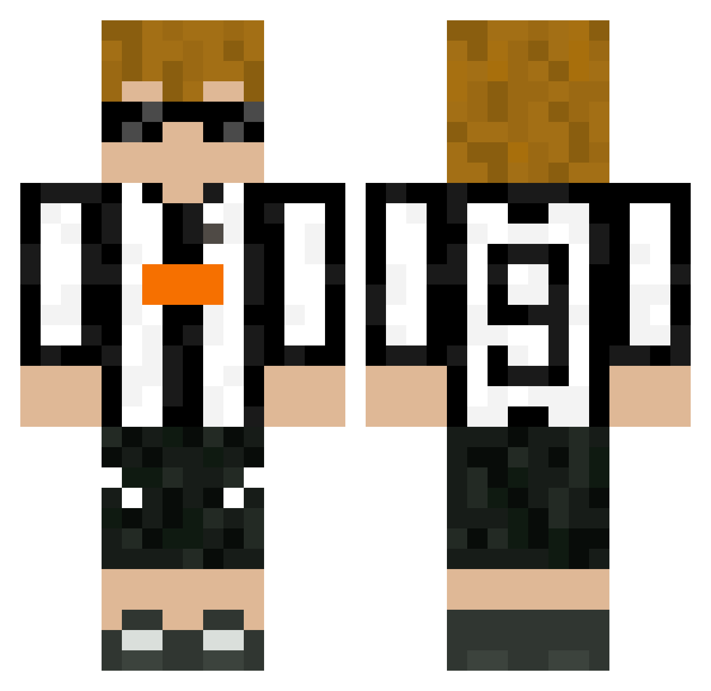 looqyy Minecraft skin, front and back view