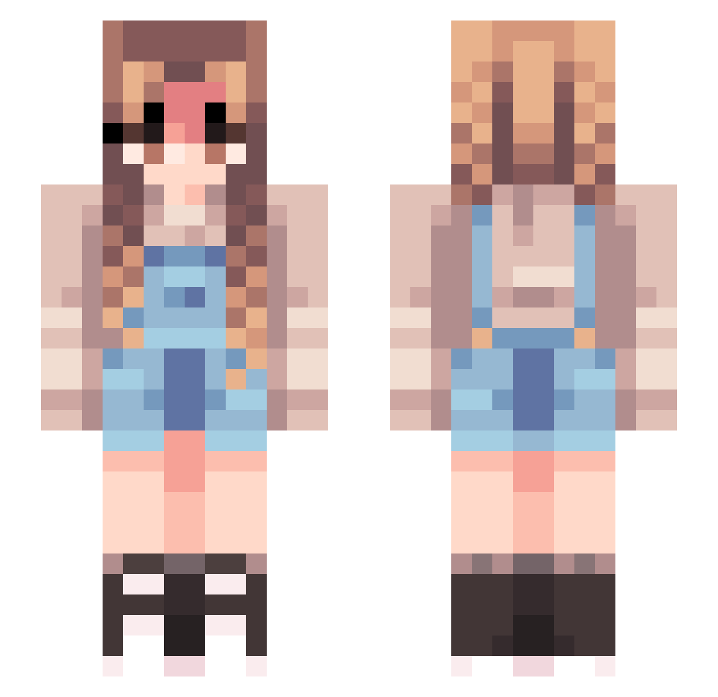 MenderMarch2_ Minecraft skin, front and back view