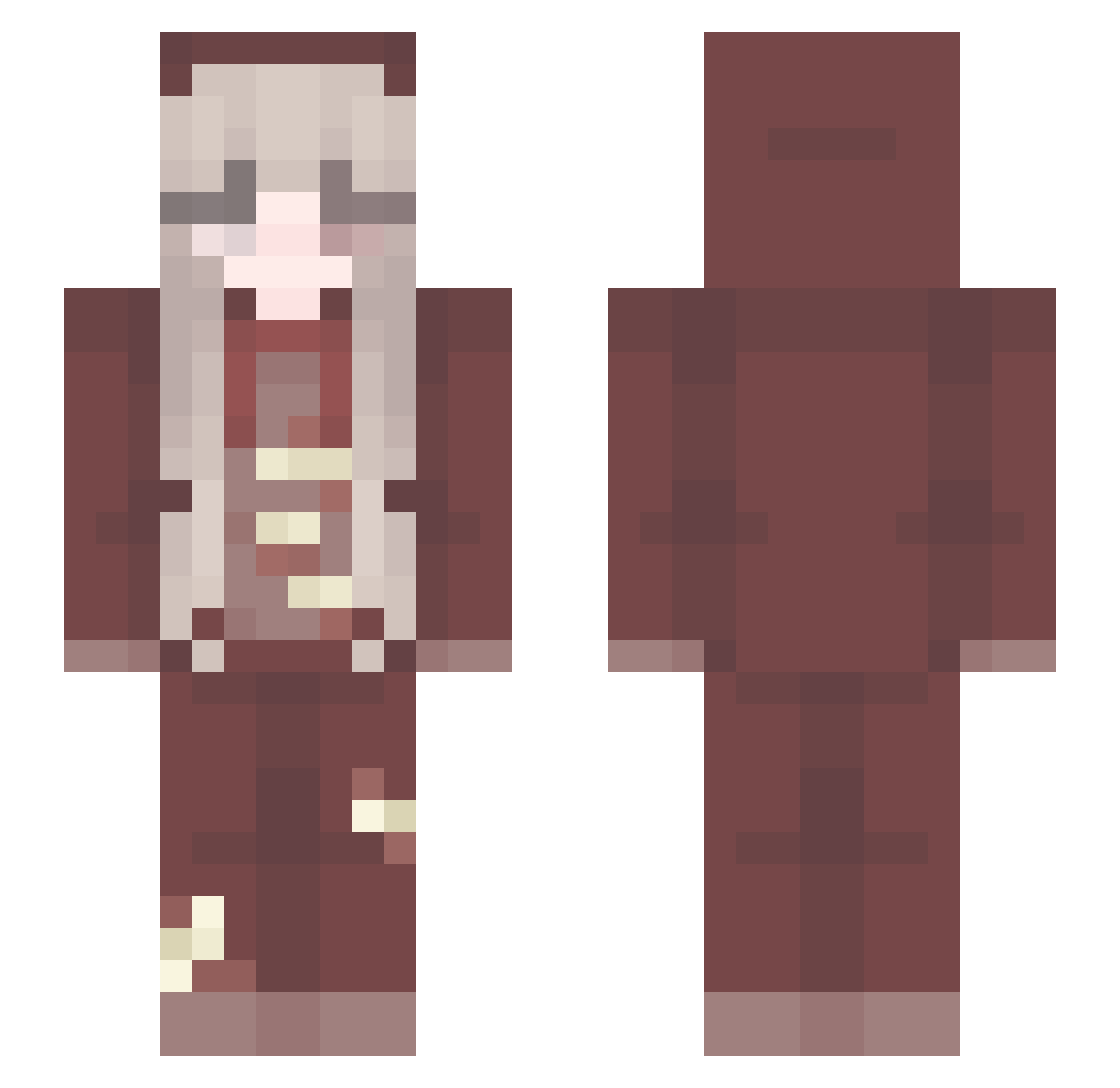 TwoHeadedCalf__ Minecraft skin, front and back view