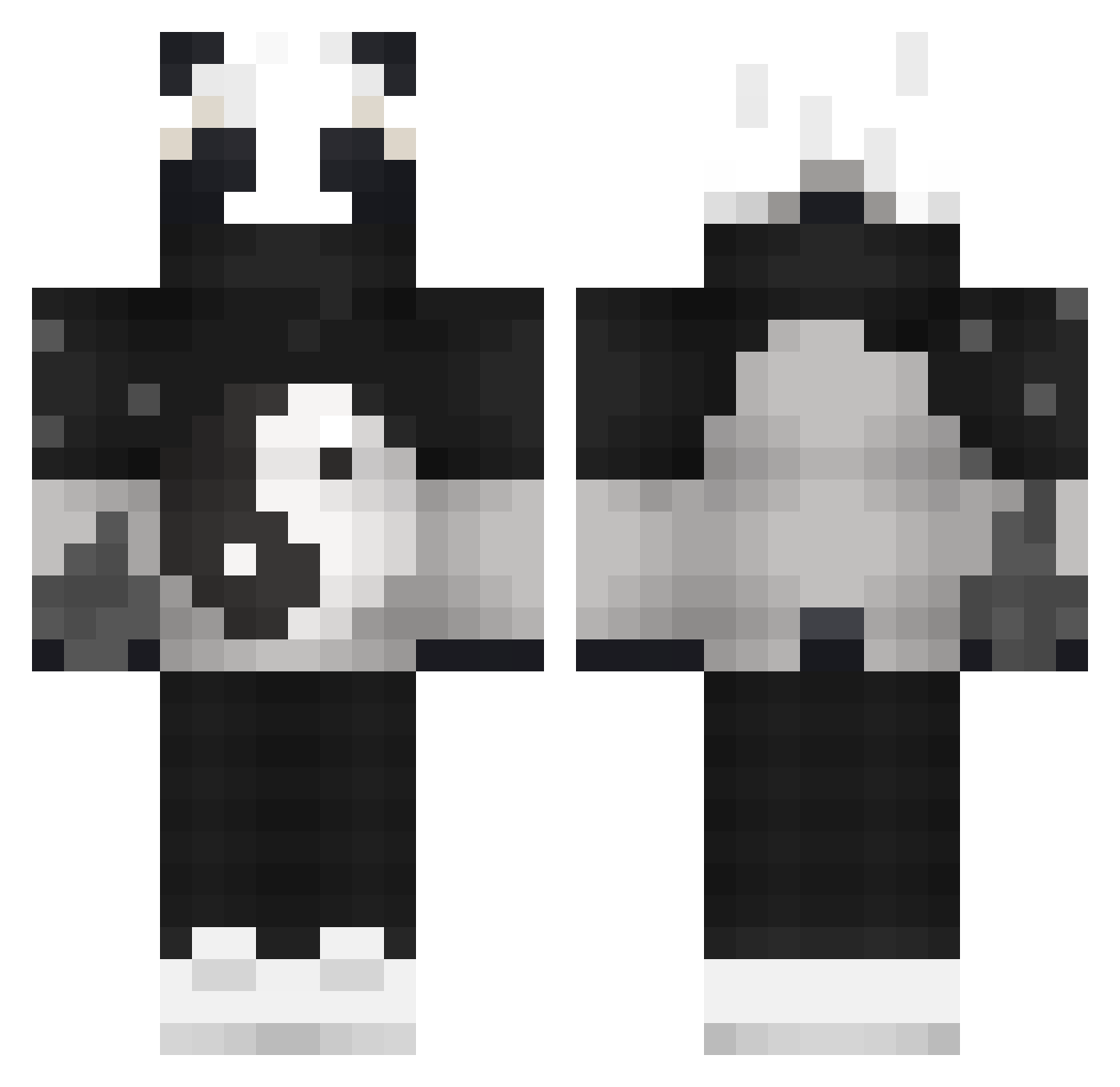 JuicyIsYourGod Minecraft skin, front and back view