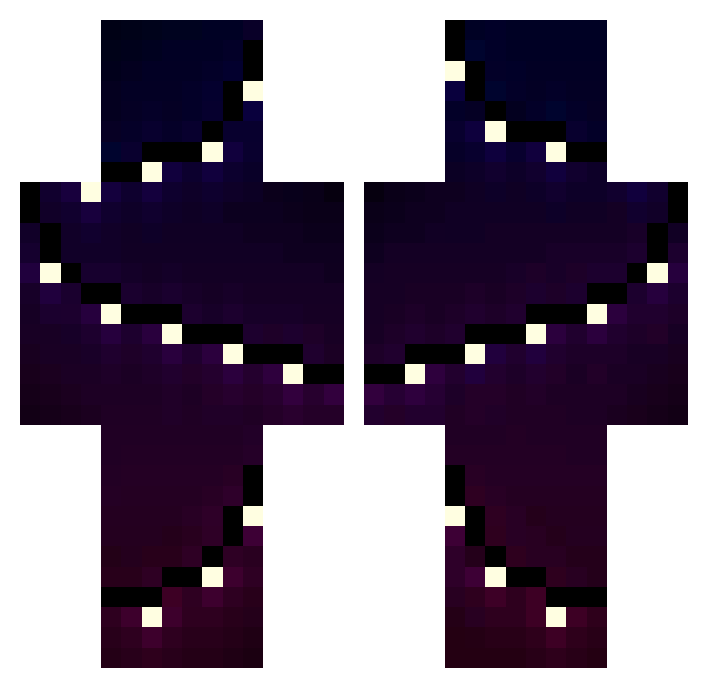 salsa000 Minecraft skin, front and back view