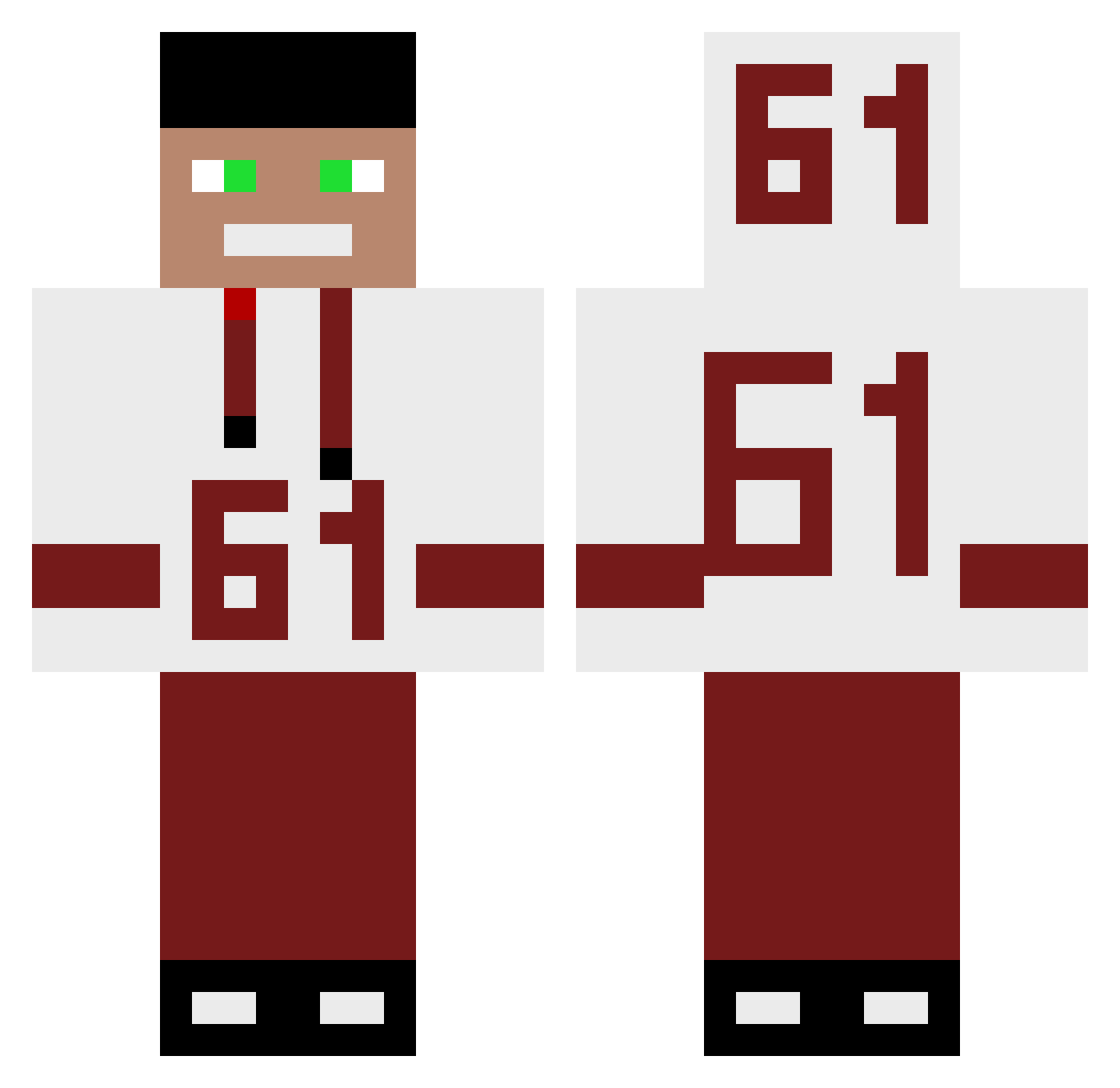 ucanzenci Minecraft skin, front and back view