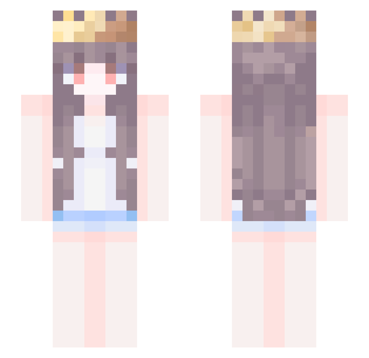 minaking04 Minecraft skin, front and back view