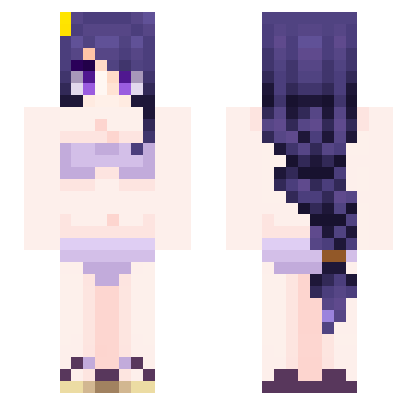 kenny370 Minecraft skin, front and back view