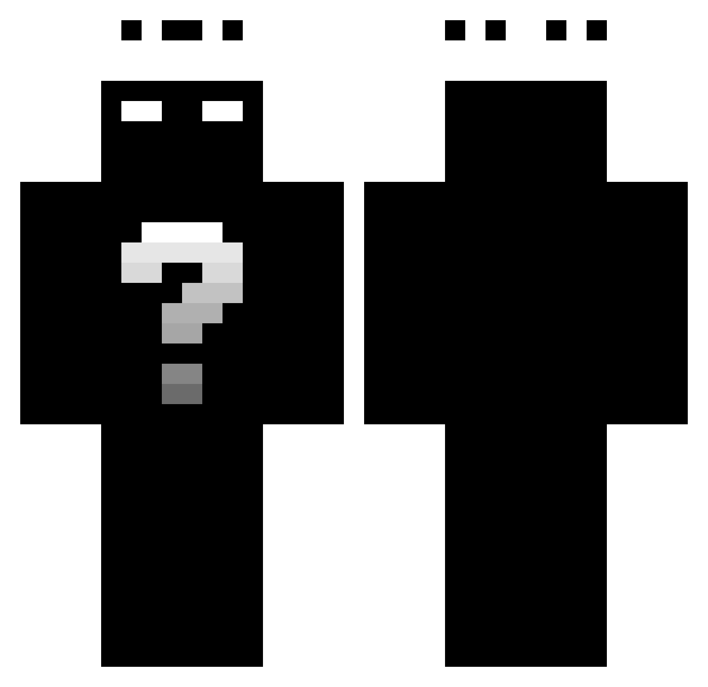 0reoYT Minecraft skin, front and back view